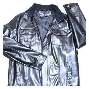 Black GNet leather jacket